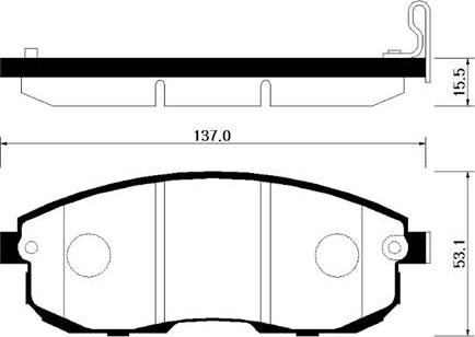 HSB Gold HP3005 - Тормозные колодки, дисковые, комплект autodnr.net