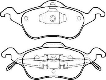 DJ Parts BP2157 - Гальмівні колодки, дискові гальма autocars.com.ua