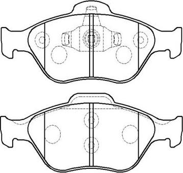 Japanparts PA-0002MK - Тормозные колодки, дисковые, комплект avtokuzovplus.com.ua