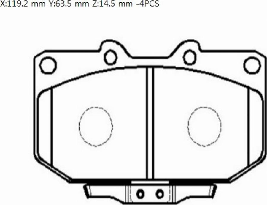 HSB Gold HP8358 - Тормозные колодки, дисковые, комплект autodnr.net