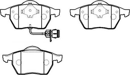 HSB Gold HP8536 - Тормозные колодки, дисковые, комплект autodnr.net