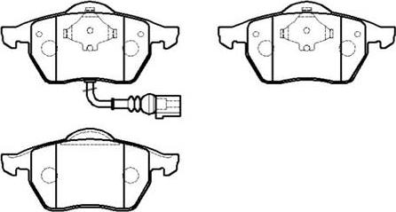 VW/SEAT 441698151G - Гальмівні колодки, дискові гальма autocars.com.ua