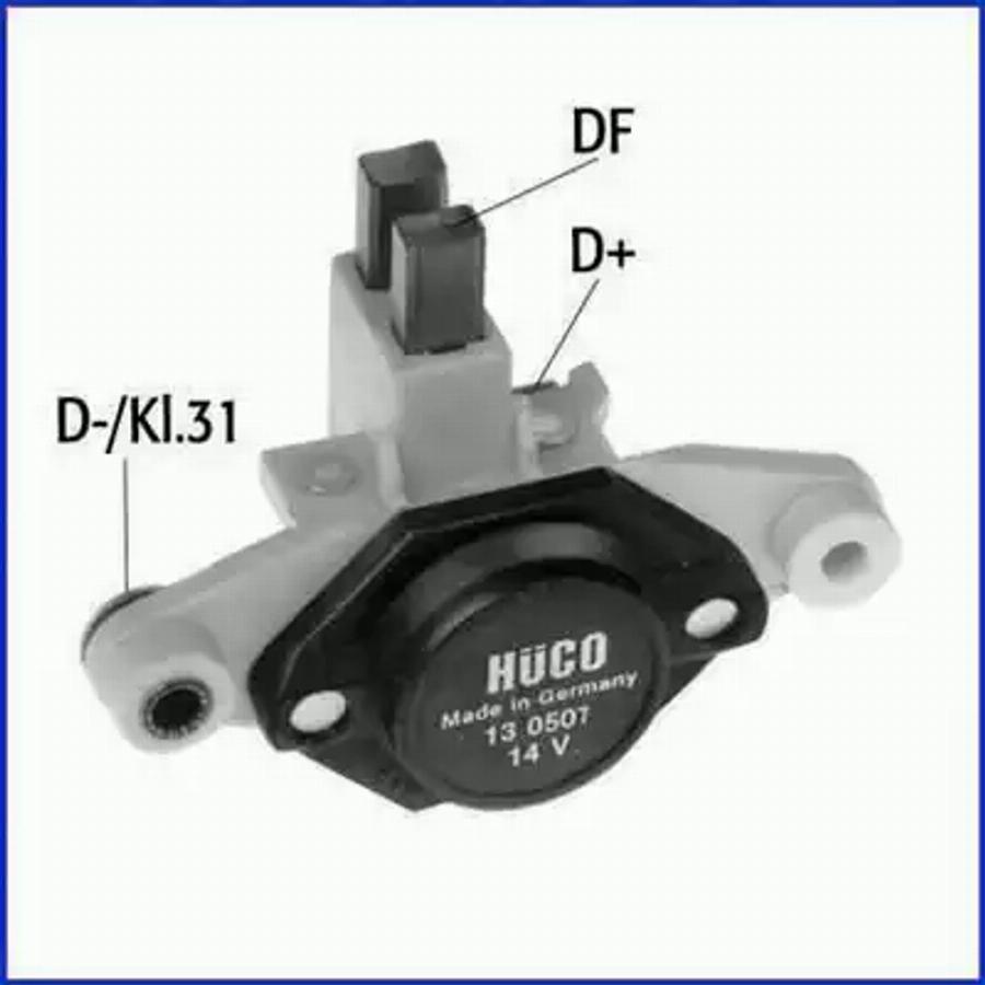 HÜCO 130507 - Регулятор напруги генератора autocars.com.ua