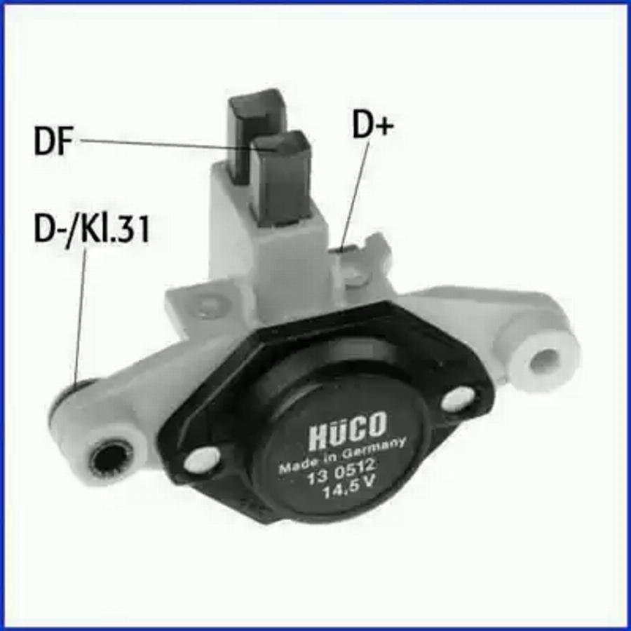 HÜCO 130512 - Регулятор напруги генератора autocars.com.ua