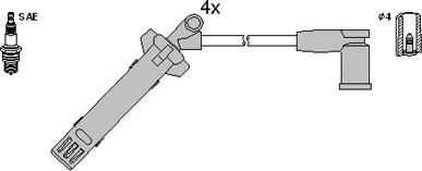 HÜCO 134966 - Комплект проводів запалювання autocars.com.ua