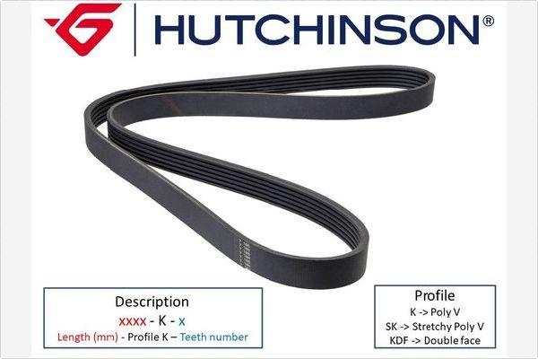 Hutchinson 1750 K 5 - Поликлиновой ремінь autocars.com.ua