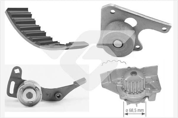 Hutchinson KH 01WP12 - Водяной насос + комплект зубчатого ремня avtokuzovplus.com.ua