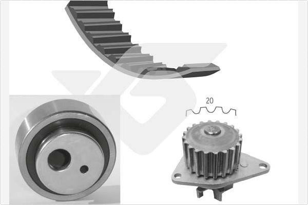 Hutchinson KH 13WP05 - Водяний насос + комплект зубчатого ременя autocars.com.ua