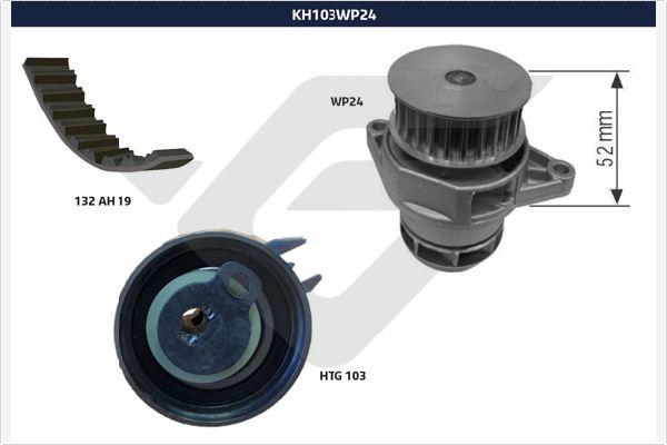 Hutchinson KH 103WP24 - Водяний насос + комплект зубчатого ременя autocars.com.ua