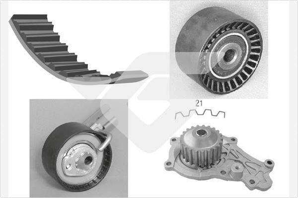 Hutchinson KH 165WP59 - Водяний насос + комплект зубчатого ременя autocars.com.ua