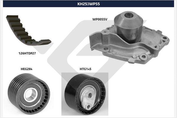 Hutchinson KH 253WP55 - Водяной насос + комплект зубчатого ремня autodnr.net