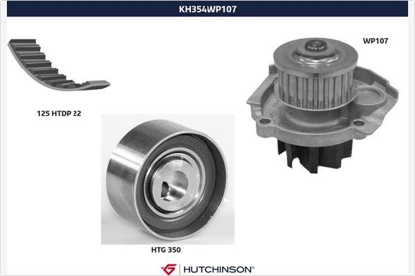 Hutchinson KH 354WP107 - Водяной насос + комплект зубчатого ремня autodnr.net