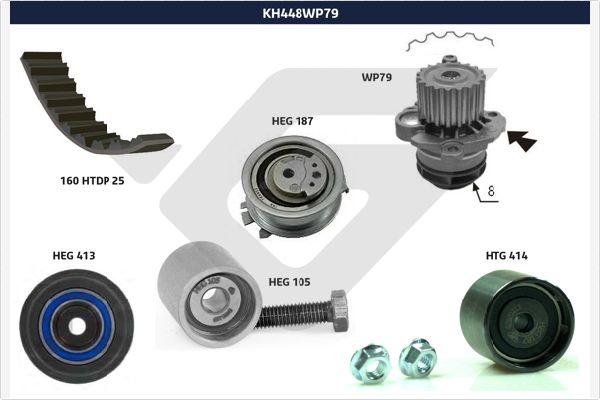 Hutchinson KH 448WP79 - Водяной насос + комплект зубчатого ремня autodnr.net