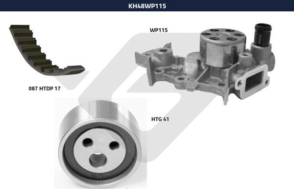 Hutchinson KH 48WP115 - Водяной насос + комплект зубчатого ремня autodnr.net