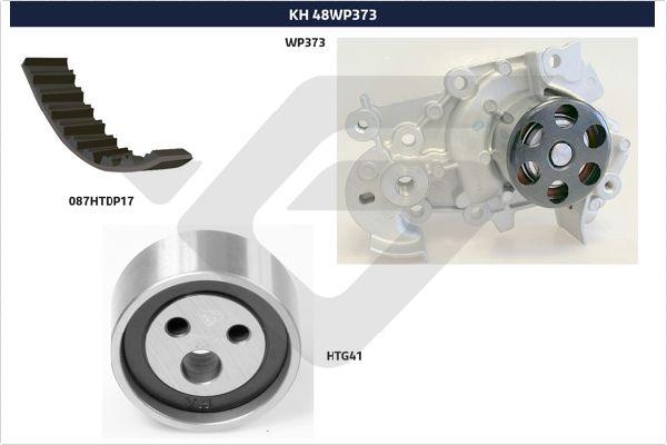 Hutchinson KH 48WP373 - Водяний насос + комплект зубчатого ременя autocars.com.ua