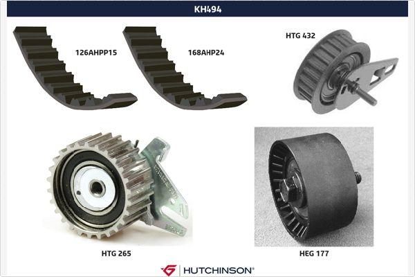 Hutchinson KH 494 - Комплект ременя ГРМ autocars.com.ua