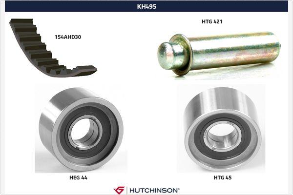 Hutchinson KH 495 - Комплект ремня ГРМ avtokuzovplus.com.ua