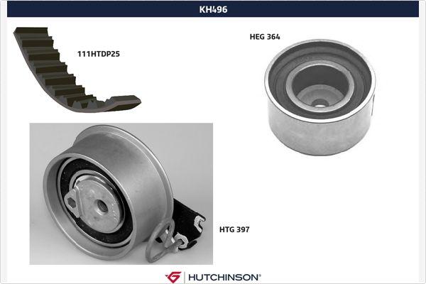 Hutchinson KH 496 - Комплект ременя ГРМ autocars.com.ua