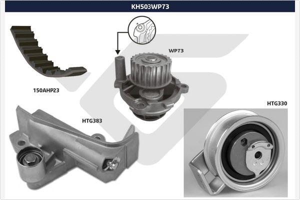 Hutchinson KH 503WP73 - Водяной насос + комплект зубчатого ремня avtokuzovplus.com.ua