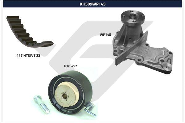 Hutchinson KH 509WP145 - Водяний насос + комплект зубчатого ременя autocars.com.ua