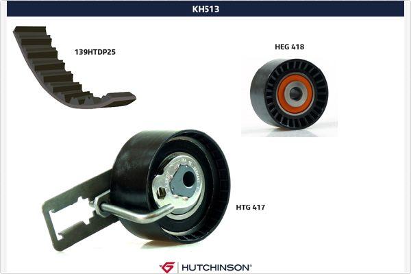 Hutchinson KH 513 - Комплект ременя ГРМ autocars.com.ua