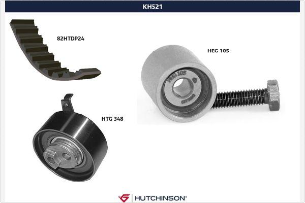 Hutchinson KH 521 - Комплект ременя ГРМ autocars.com.ua