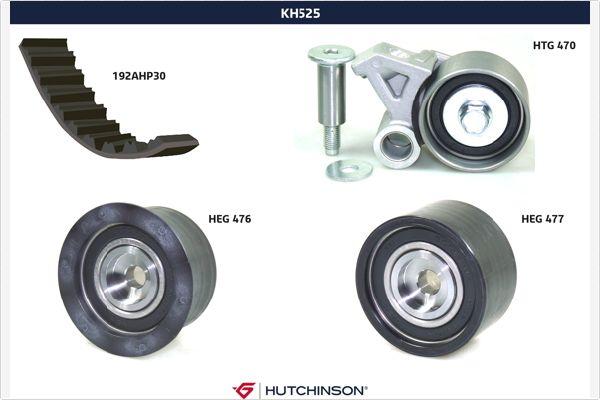 Hutchinson KH 525 - Комплект ременя ГРМ autocars.com.ua