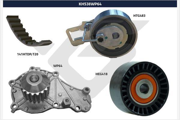 Hutchinson KH 538WP64 - Водяной насос + комплект зубчатого ремня autodnr.net