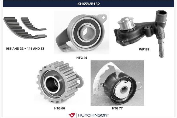 Hutchinson KH 65WP132 - Водяний насос + комплект зубчатого ременя autocars.com.ua