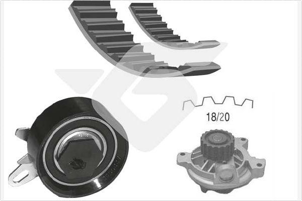 Hutchinson KH 73WP61 - Водяний насос + комплект зубчатого ременя autocars.com.ua