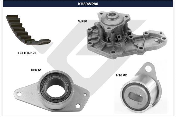 Hutchinson KH 89WP80 - Водяний насос + комплект зубчатого ременя autocars.com.ua