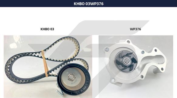 Hutchinson KHBO 03WP376 - Водяной насос + комплект зубчатого ремня autodnr.net