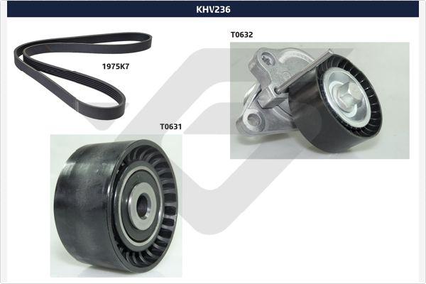 Hutchinson KHV 236 - Комплект ременя генератора 2.0-2.3dCi Master-Movano-Trafic-Vivaro autocars.com.ua