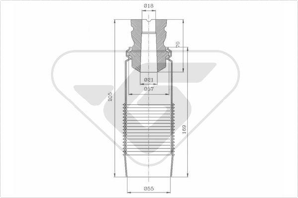 Hutchinson KP065 - Пылезащитный комплект, амортизатор avtokuzovplus.com.ua