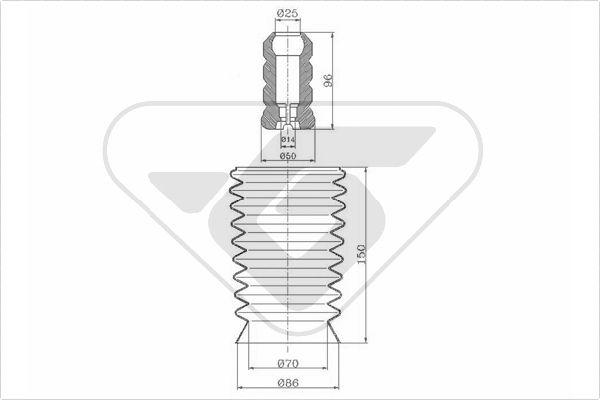 Hutchinson KP071 - Пылезащитный комплект, амортизатор avtokuzovplus.com.ua