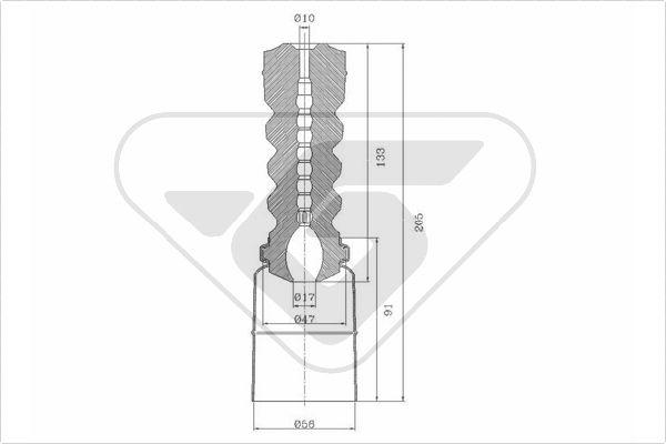 Hutchinson KP077 - Пылезащитный комплект, амортизатор avtokuzovplus.com.ua