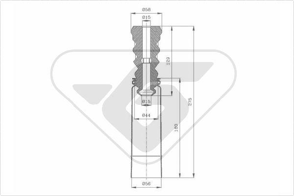 Hutchinson KP092 - Пилозахисний комплект, амортизатор autocars.com.ua