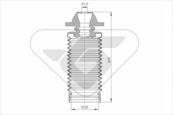 Hutchinson KP099 - Пилозахисний комплект, амортизатор autocars.com.ua