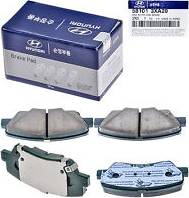 Hyundai 581013XA20 - Тормозные колодки, дисковые, комплект autodnr.net
