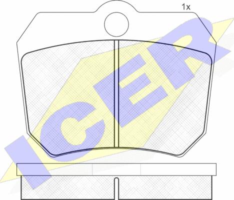 Icer 120262 - Тормозные колодки, дисковые, комплект avtokuzovplus.com.ua