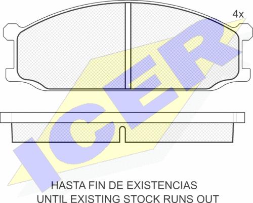 Icer 140331 - Тормозные колодки, дисковые, комплект autodnr.net