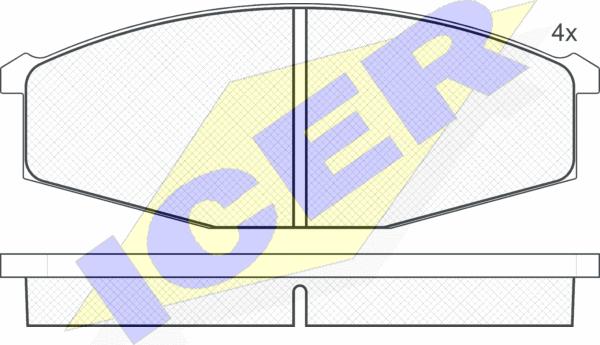 Icer 140347 - Тормозные колодки, дисковые, комплект autodnr.net