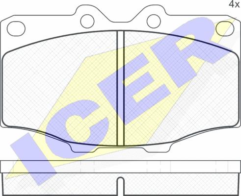 Icer 140352 - Гальмівні колодки, дискові гальма autocars.com.ua