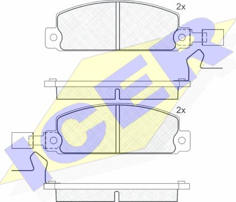 Icer 140389 - Тормозные колодки, дисковые, комплект autodnr.net