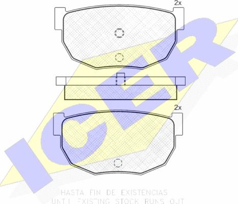 Icer 140445 - Тормозные колодки, дисковые, комплект autodnr.net