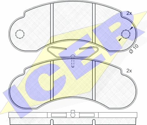 Icer 140452 - Гальмівні колодки, дискові гальма autocars.com.ua