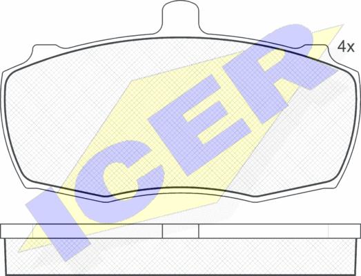 Icer 140503 - Гальмівні колодки, дискові гальма autocars.com.ua