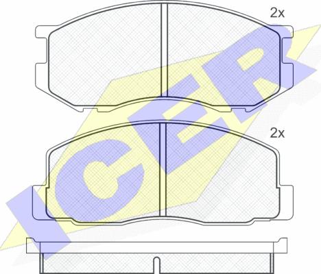 Icer 140523 - Гальмівні колодки, дискові гальма autocars.com.ua