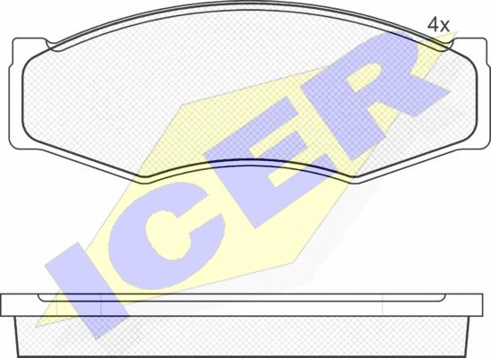 Icer 140526 - Гальмівні колодки, дискові гальма autocars.com.ua