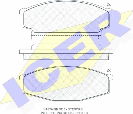 Icer 140533 - Тормозные колодки, дисковые, комплект avtokuzovplus.com.ua